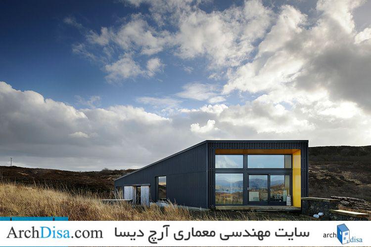 طراحی معماری خانه روستایی مدرن - خانه سیاه