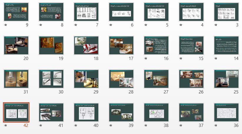پاورپوینت معماری طراحی آشپزخانه - بررسی و تحلیل آشپزخانه - ۴۳ اسلاید