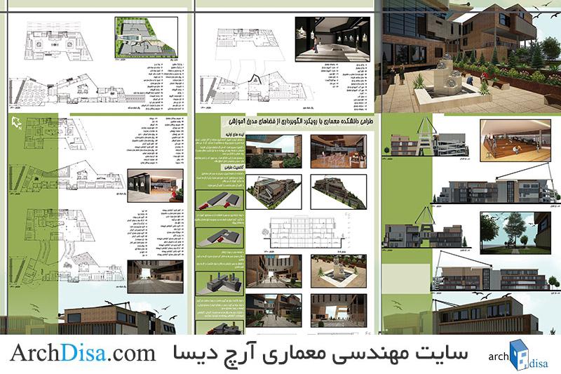 شیت بندی پروژه کامل دانشکده معماری